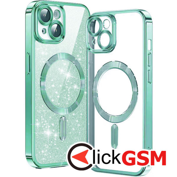 Techsuit - Luxury Glitter MagSafe - iPhone 15 - Light Green