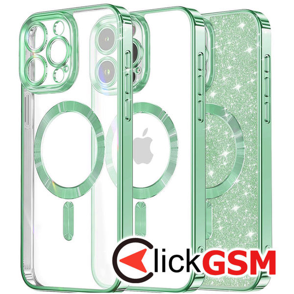 Techsuit - Luxury Glitter MagSafe - iPhone 15 Pro Max - Light Green