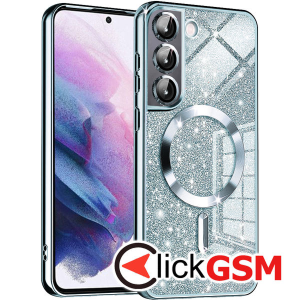 Techsuit - Luxury Glitter MagSafe - Samsung Galaxy S21 5G - Light Blue