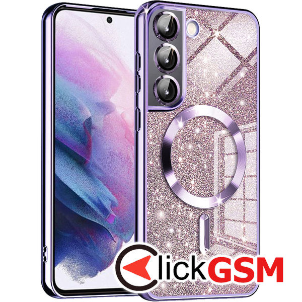 Techsuit - Luxury Glitter MagSafe - Samsung Galaxy S21 5G - Light Purple