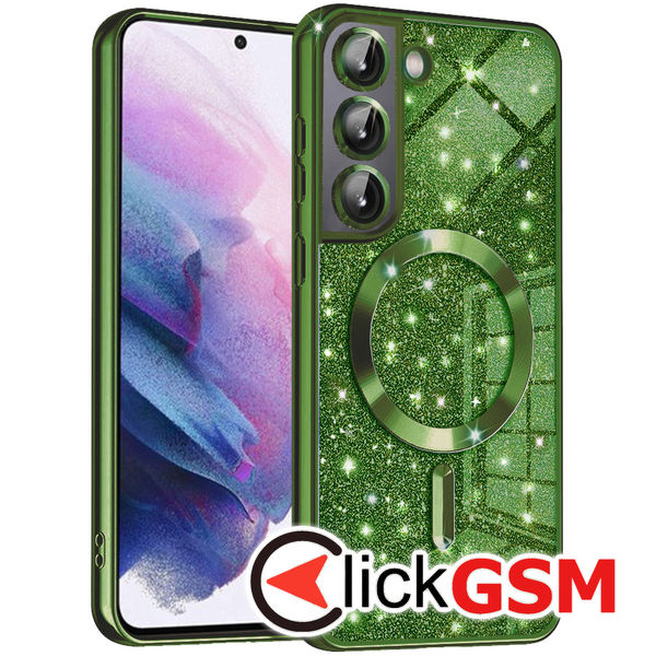 Techsuit - Luxury Glitter MagSafe - Samsung Galaxy S21 FE 5G - Deep Green