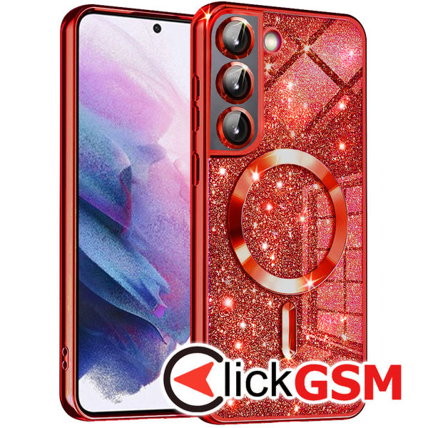 Techsuit - Luxury Glitter MagSafe - Samsung Galaxy S21 FE 5G - Red