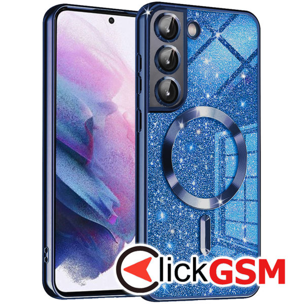 Techsuit - Luxury Glitter MagSafe - Samsung Galaxy S22 5G - Deep Blue