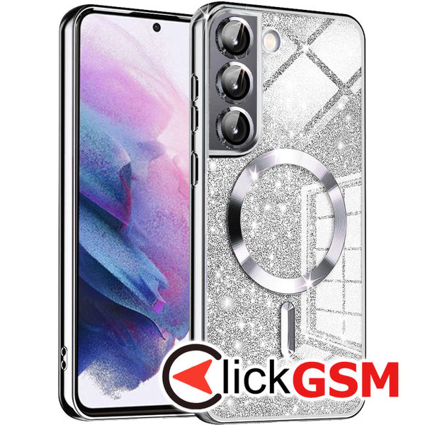 Techsuit - Luxury Glitter MagSafe - Samsung Galaxy S22 5G - Silver
