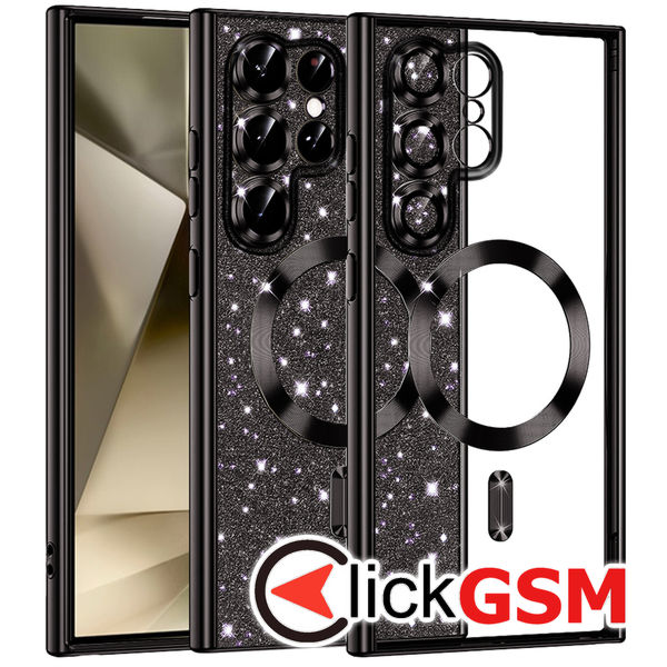 Techsuit - Luxury Glitter MagSafe - Samsung Galaxy S22 Ultra 5G - Black