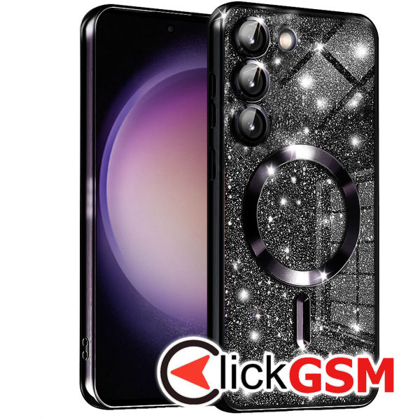 Techsuit - Luxury Glitter MagSafe - Samsung Galaxy S23 - Black