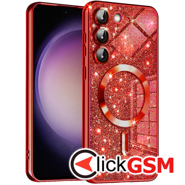 Techsuit - Luxury Glitter MagSafe - Samsung Galaxy S23 Plus - Red