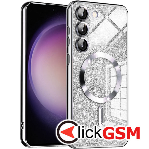 Techsuit - Luxury Glitter MagSafe - Samsung Galaxy S23 Plus - Silver