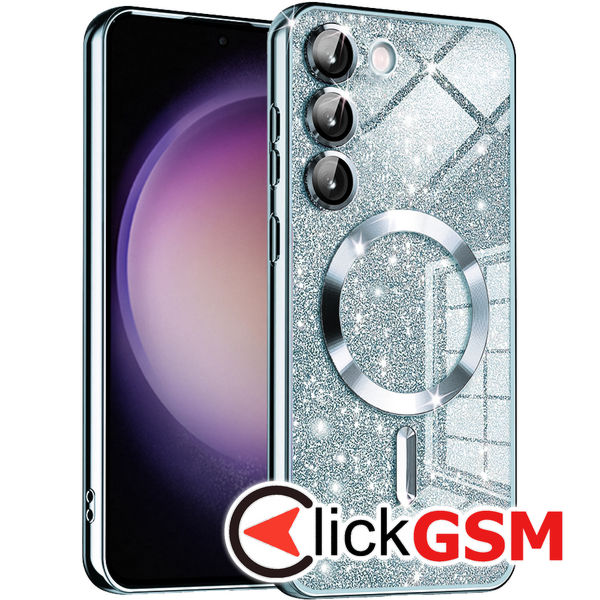 Techsuit - Luxury Glitter MagSafe - Samsung Galaxy S23 Plus - Light Blue