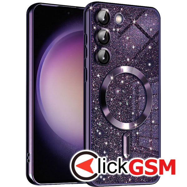Techsuit - Luxury Glitter MagSafe - Samsung Galaxy S23 Plus - Deep Purple
