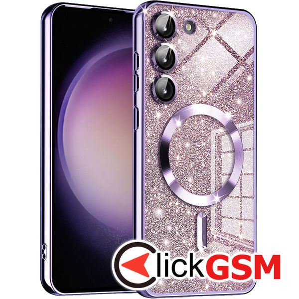 Techsuit - Luxury Glitter MagSafe - Samsung Galaxy S23 Plus - Light Purple