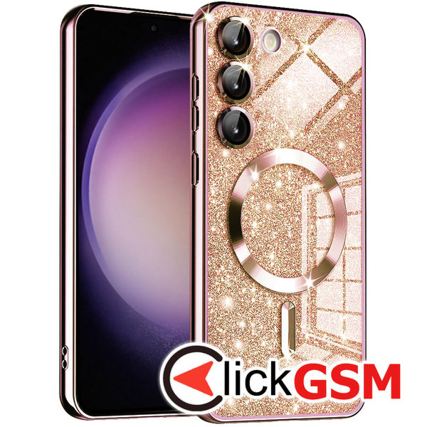 Techsuit - Luxury Glitter MagSafe - Samsung Galaxy S23 Plus - Rose Gold