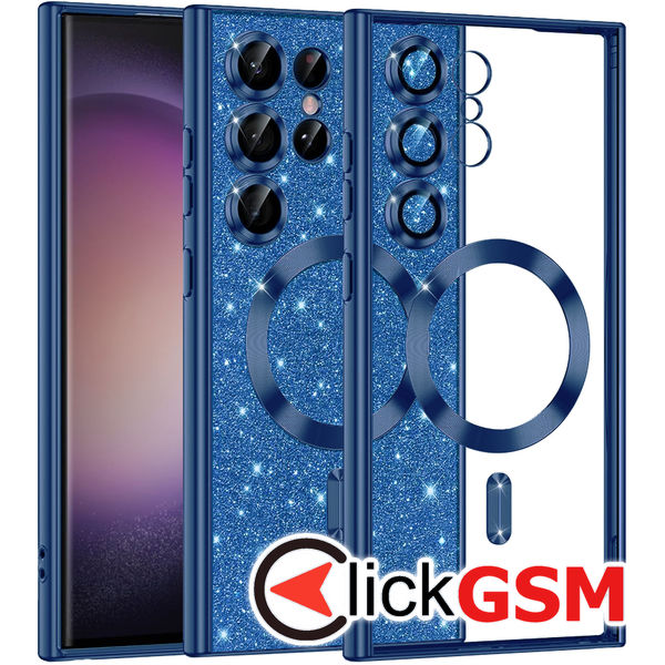 Techsuit - Luxury Glitter MagSafe - Samsung Galaxy S23 Ultra - Deep Blue