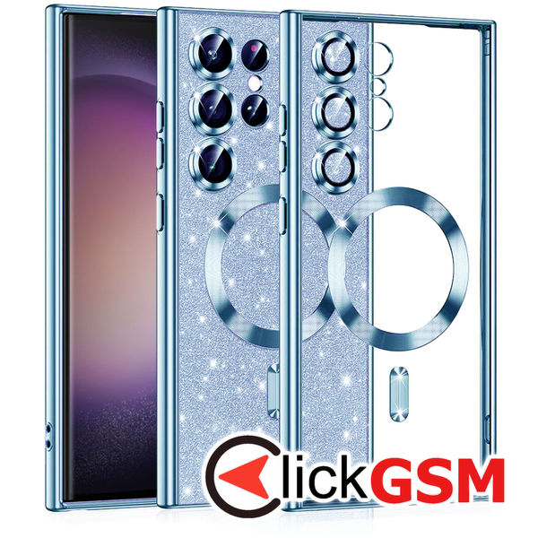 Techsuit - Luxury Glitter MagSafe - Samsung Galaxy S23 Ultra - Light Blue