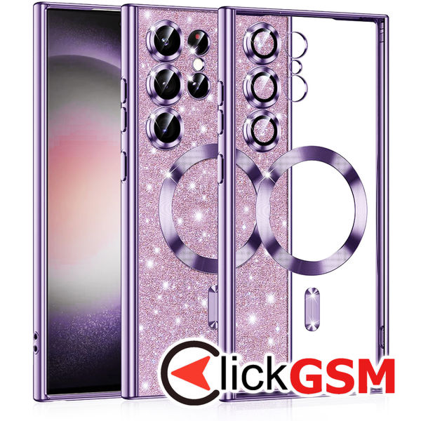 Techsuit - Luxury Glitter MagSafe - Samsung Galaxy S23 Ultra - Light Purple