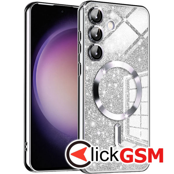 Techsuit - Luxury Glitter MagSafe - Samsung Galaxy S23 FE - Silver