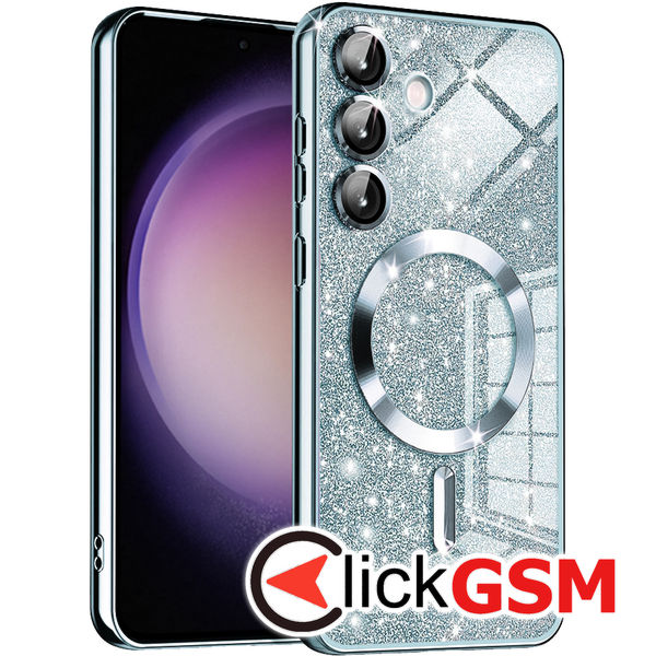 Techsuit - Luxury Glitter MagSafe - Samsung Galaxy S23 FE - Light Blue