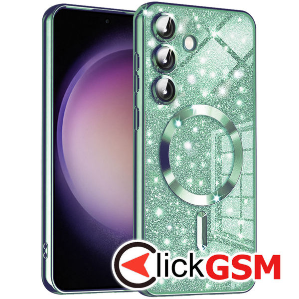 Techsuit - Luxury Glitter MagSafe - Samsung Galaxy S23 FE - Light Green