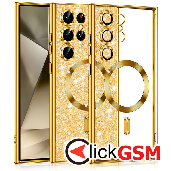 Techsuit - Luxury Glitter MagSafe - Samsung Galaxy S24 Ultra - Gold
