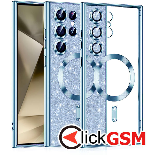 Techsuit - Luxury Glitter MagSafe - Samsung Galaxy S24 Ultra - Light Blue