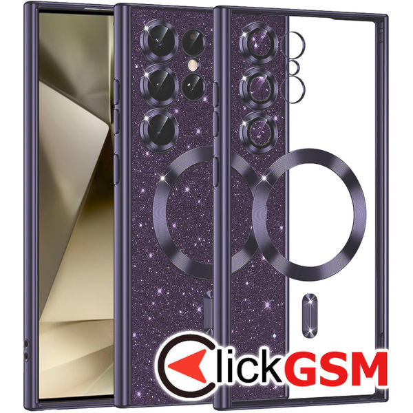 Techsuit - Luxury Glitter MagSafe - Samsung Galaxy S24 Ultra - Deep Purple