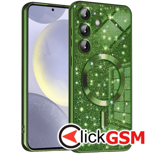 Techsuit - Luxury Glitter MagSafe - Samsung Galaxy S24+ - Deep Green