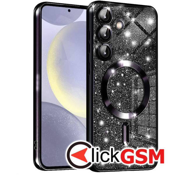 Techsuit - Luxury Glitter MagSafe - Samsung Galaxy S24 - Black