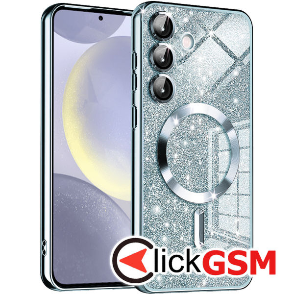 Techsuit - Luxury Glitter MagSafe - Samsung Galaxy S24 - Light Blue