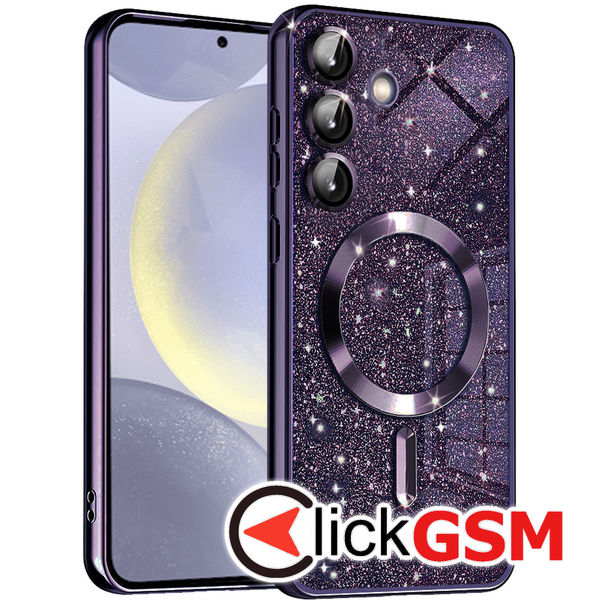 Techsuit - Luxury Glitter MagSafe - Samsung Galaxy S24 - Deep Purple