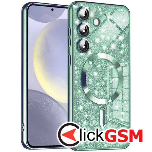 Techsuit - Luxury Glitter MagSafe - Samsung Galaxy S24 - Light Green