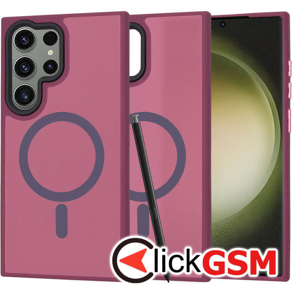 Techsuit - HaloFrost MagSafe Series - Samsung Galaxy S23 Ultra - Bordeaux