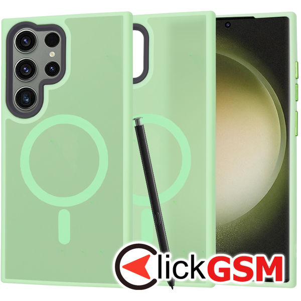 Techsuit - HaloFrost MagSafe Series - Samsung Galaxy S23 Ultra - Light Green