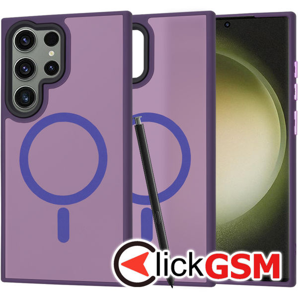 Techsuit - HaloFrost MagSafe Series - Samsung Galaxy S23 Ultra - Deep Purple