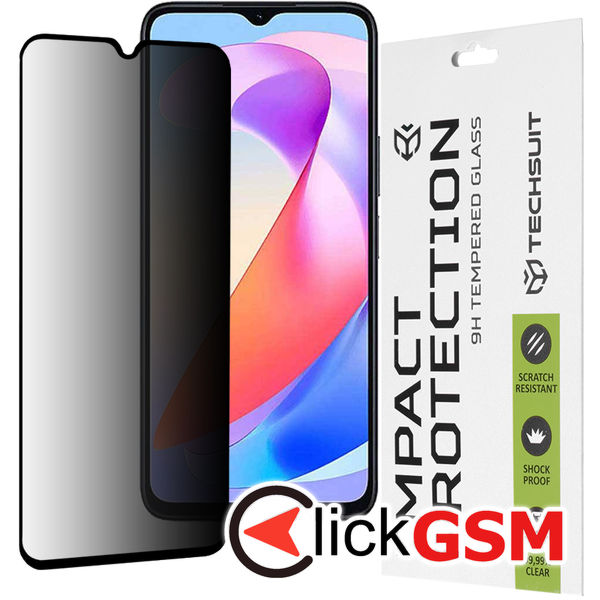 Techsuit - 111D Privacy Full?Glue - Honor X6a - Black