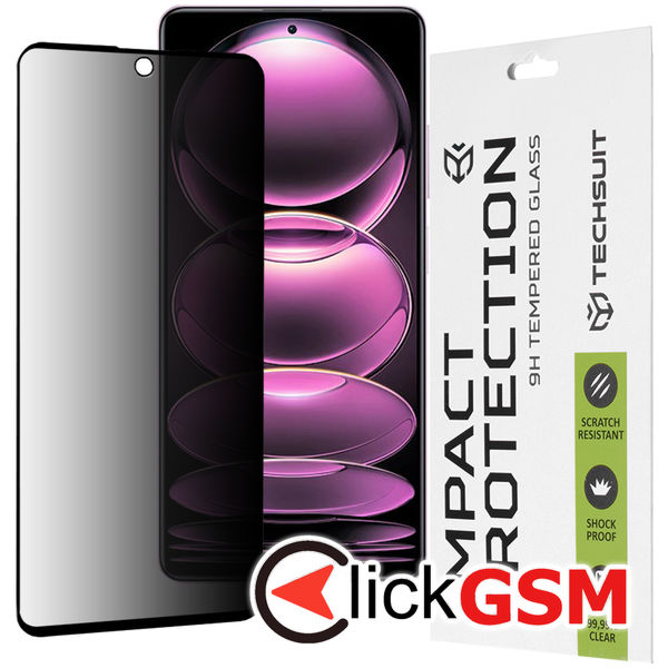 Techsuit - 111D Privacy Full?Glue - Xiaomi Redmi Note 12 Pro 5G / 12 Pro+ / Poco X5 Pro - Black