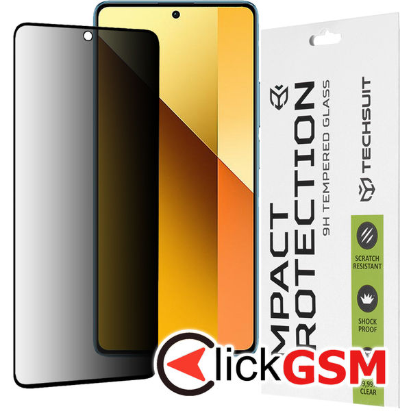 Techsuit - 111D Privacy Full?Glue - Xiaomi Redmi Note 13 5G - Black