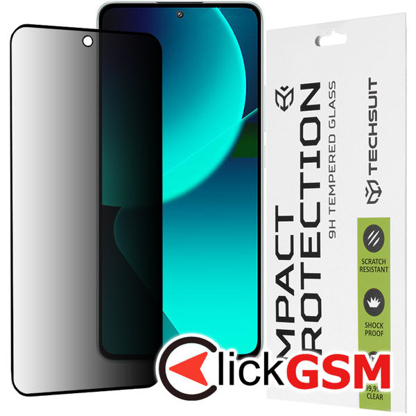 Techsuit - 111D Privacy Full?Glue - Xiaomi 13T / 13T Pro - Black