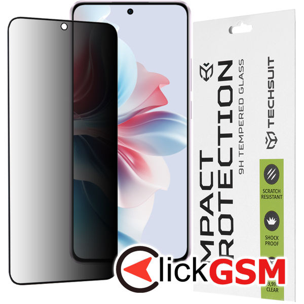 Techsuit - 111D Privacy Full?Glue - Oppo Reno11 F - Black