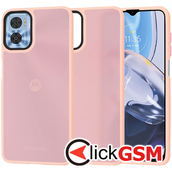Techsuit - HaloFrost Series - Motorola Moto E22 / Moto E22i - Pink