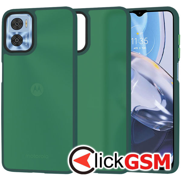 Techsuit - HaloFrost Series - Motorola Moto E22 / Moto E22i - Midnight Green