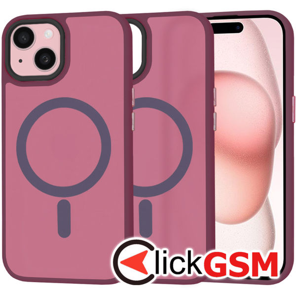 Techsuit - HaloFrost MagSafe Series - iPhone 15 - Bordeaux