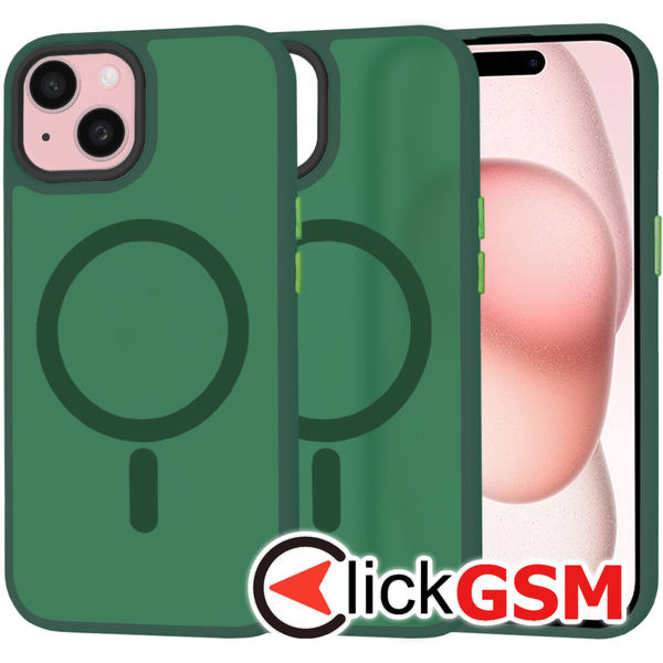 Techsuit - HaloFrost MagSafe Series - iPhone 15 - Midnight Green