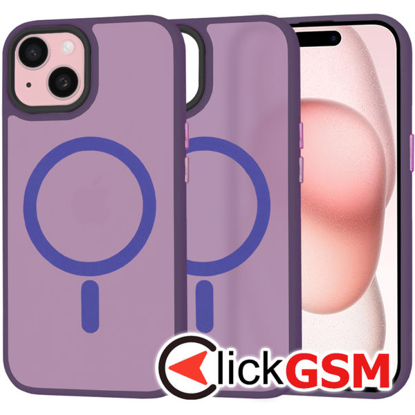 Techsuit - HaloFrost MagSafe Series - iPhone 15 - Deep Purple