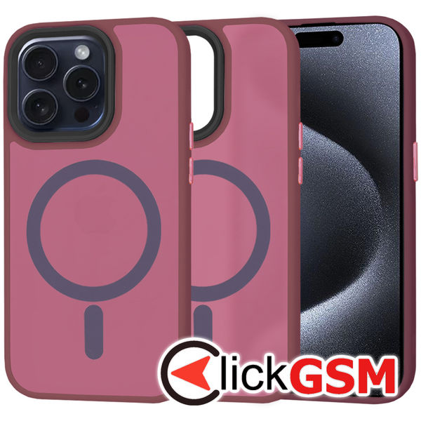 Techsuit - HaloFrost MagSafe Series - iPhone 15 Pro - Bordeaux