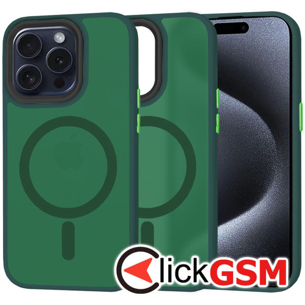 Techsuit - HaloFrost MagSafe Series - iPhone 15 Pro - Midnight Green