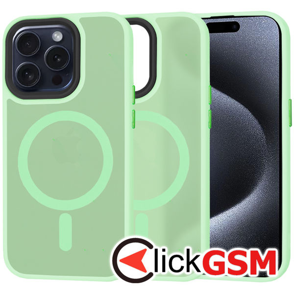Techsuit - HaloFrost MagSafe Series - iPhone 15 Pro - Light Green