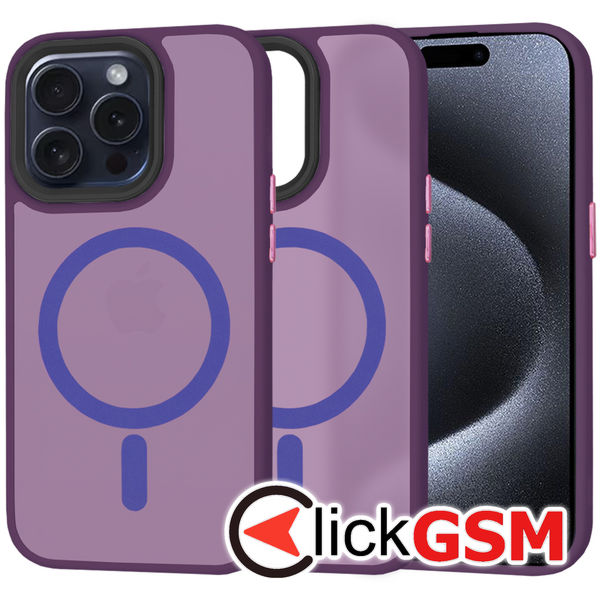 Techsuit - HaloFrost MagSafe Series - iPhone 15 Pro - Deep Purple