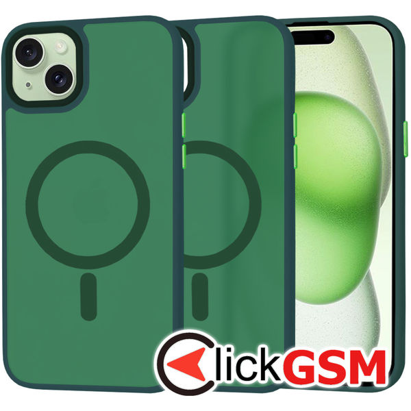 Techsuit - HaloFrost MagSafe Series - iPhone 15 Plus - Midnight Green