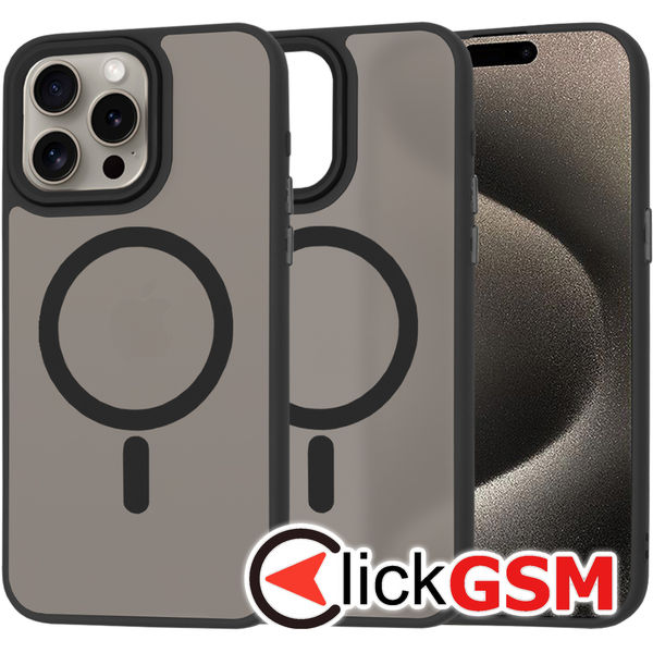 Techsuit - HaloFrost MagSafe Series - iPhone 15 Pro Max - Black