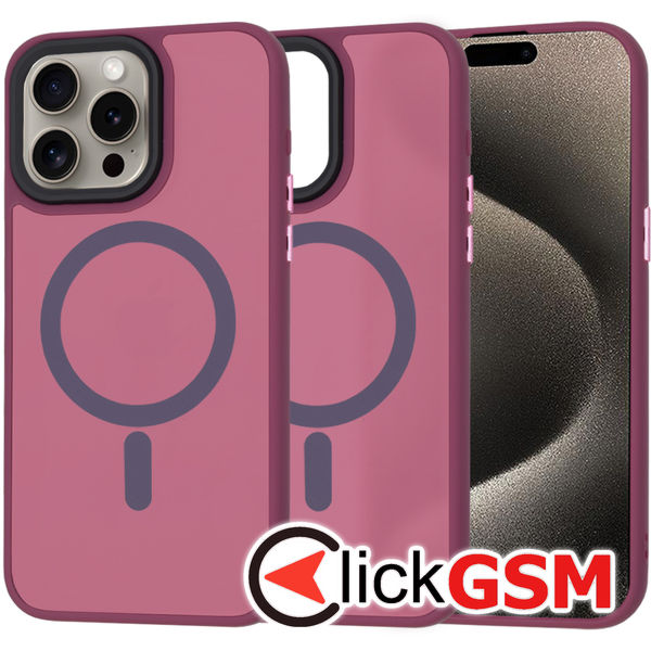 Techsuit - HaloFrost MagSafe Series - iPhone 15 Pro Max - Bordeaux